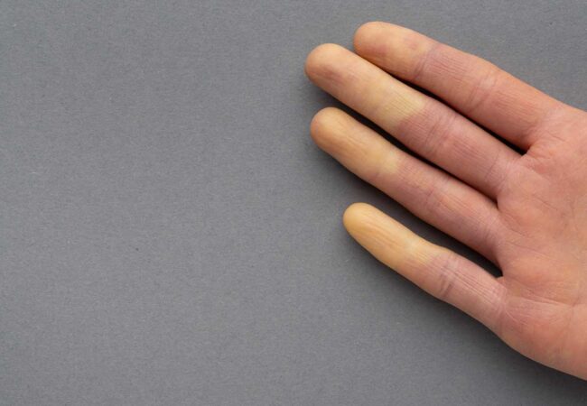 discolored-finger-tips-from-raynauds-phenomenon